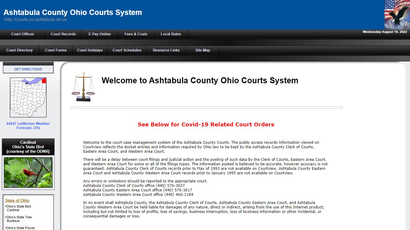 Ashtabula County Courts System - Ohio