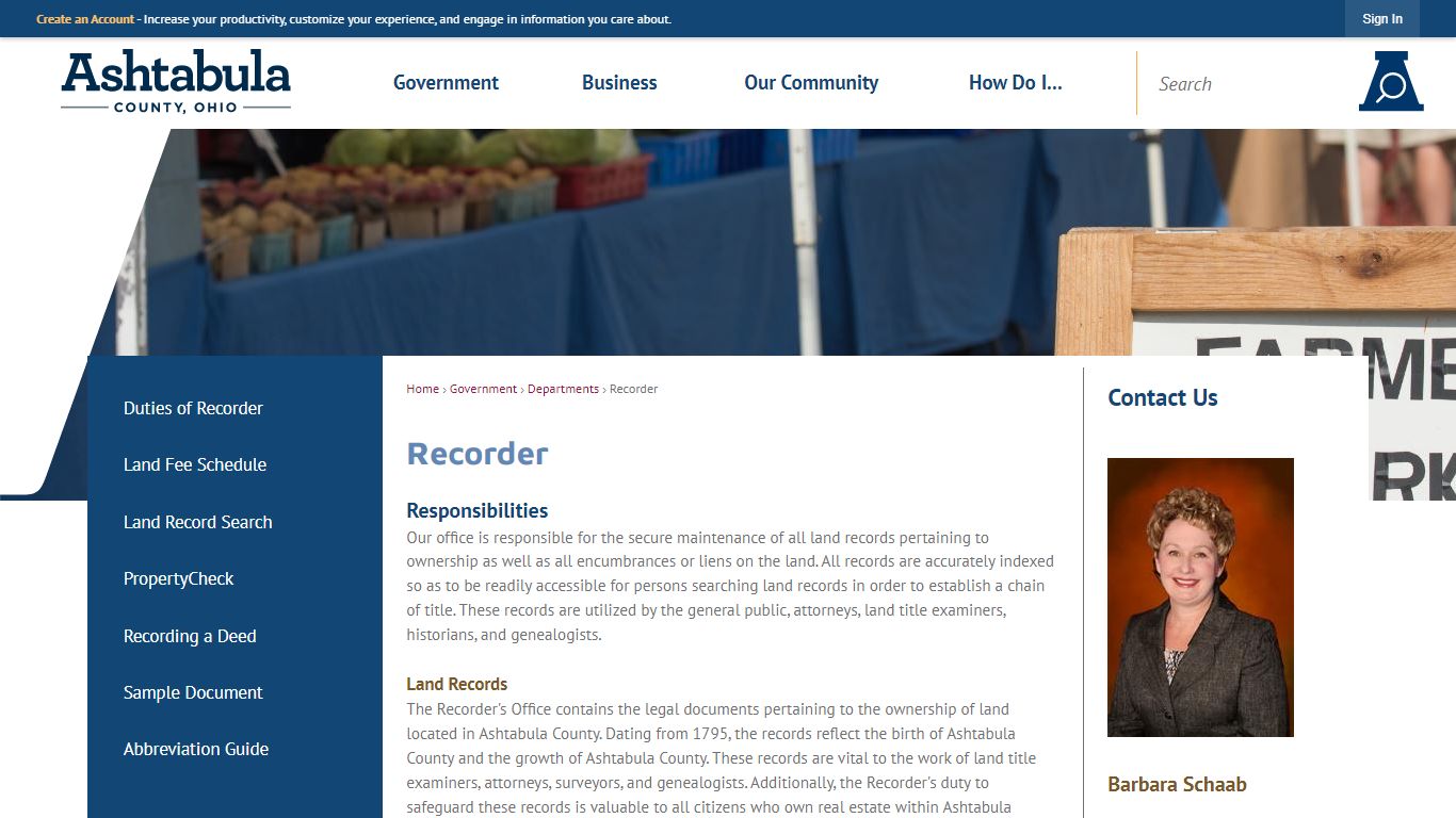 Recorder | Ashtabula County, OH - Official Website